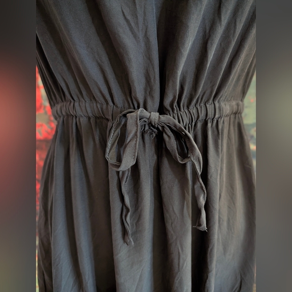 Black Lannah Tie Waist Silk Dress - Picture 13 of 13